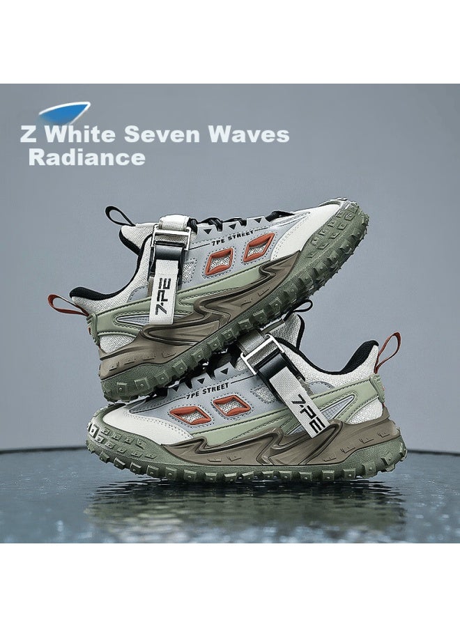 7-pe Boys' Shoes Spring New Outdoor Breathable Mesh Boys' Sports Shoes Soft Sole Magnetic Buckle Children's Running Shoes - Image 2