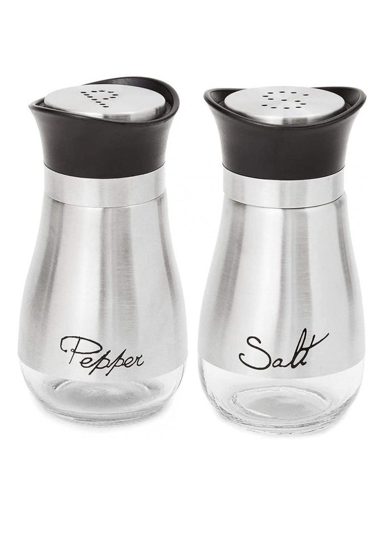 AIWANTO - Stainless Steel Salt and Pepper Shakers (2 pcs) Home Dining Office - Image 1