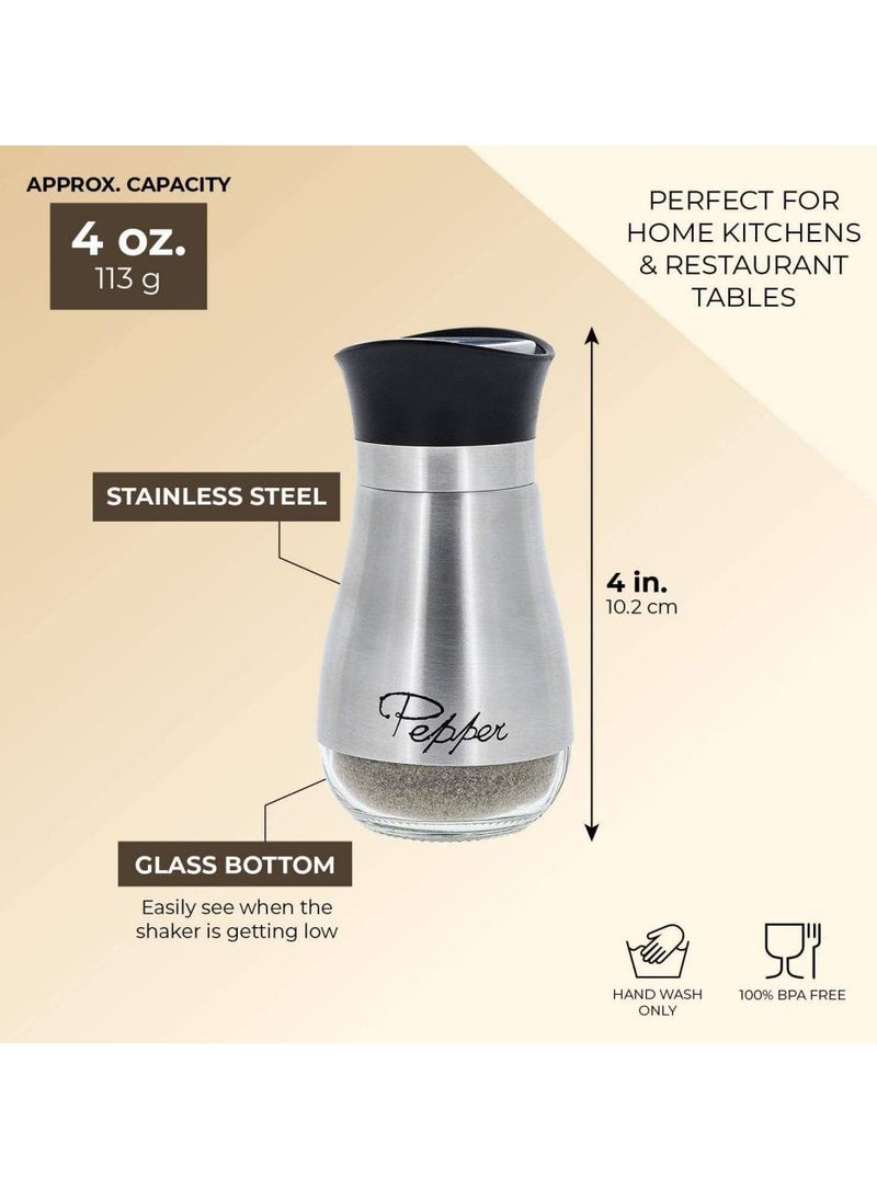 AIWANTO - Stainless Steel Salt and Pepper Shakers (2 pcs) Home Dining Office - Image 1