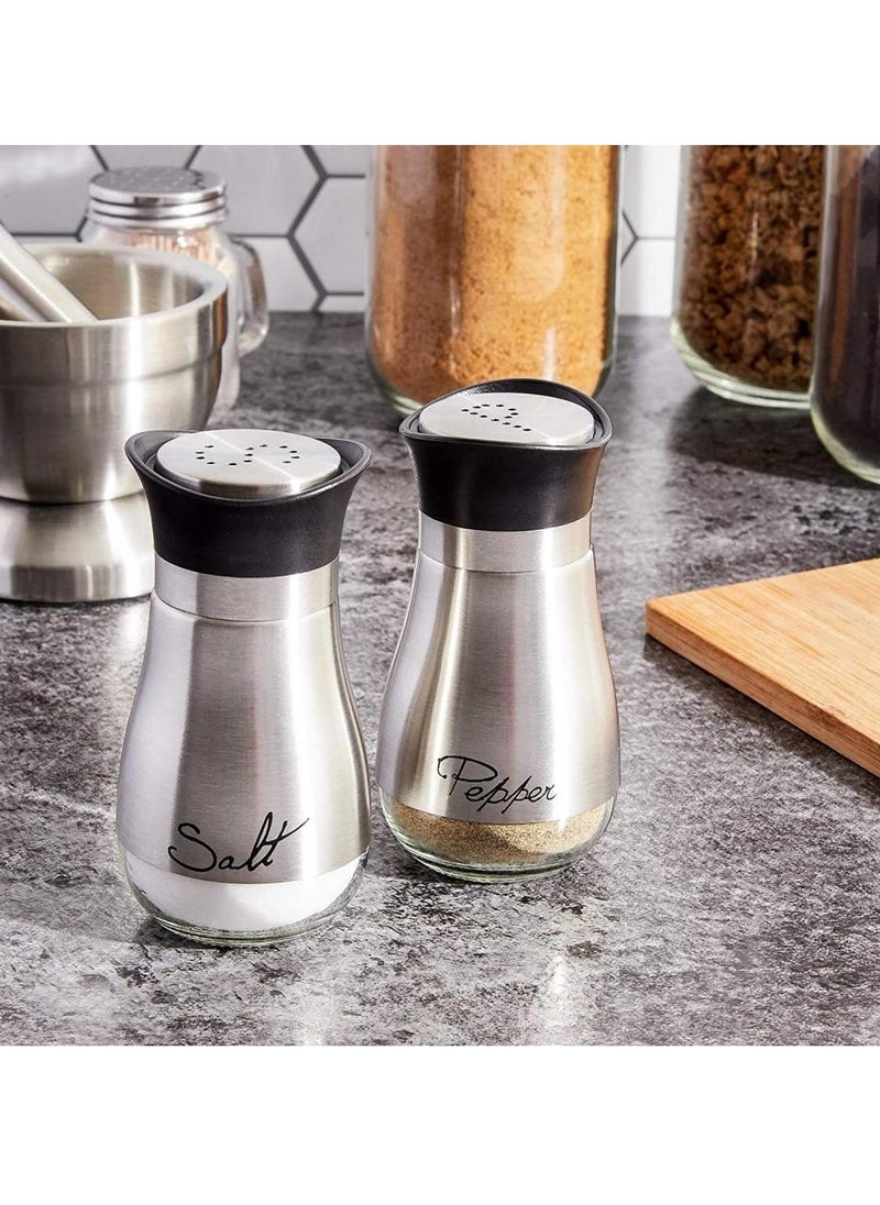 AIWANTO - Stainless Steel Salt and Pepper Shakers (2 pcs) Home Dining Office - Image 1