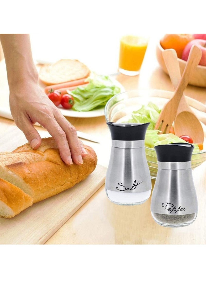 AIWANTO - Stainless Steel Salt and Pepper Shakers (2 pcs) Home Dining Office - Image 1