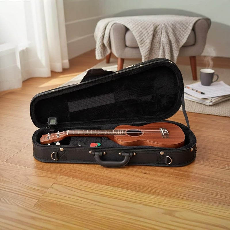 Gearlux Pineapple Ukulele Polyfoam Case - Black - Image 2