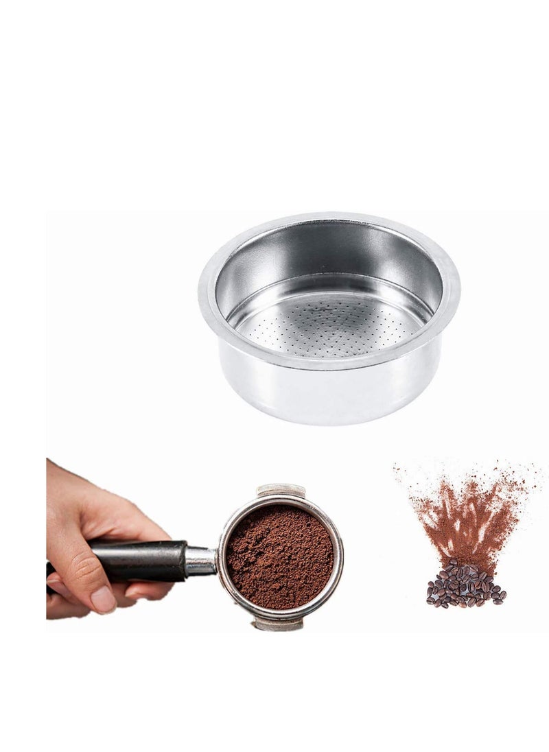 SYOSI - Stainless Steel Non Pressurized Filter, 1Pcs Strainer 51mm Coffee Filter Basket Reusable Coffee Filter For Coffee Machine Breville Delonghi Krups GUSTINO Machine Fitting - Image 1