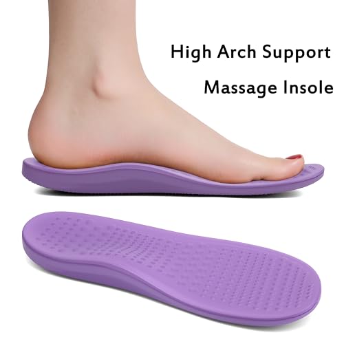 INMINPIN Women and Men Orthopedic Clogs Arch Support Garden Shoes Sandals Slippers with Plantar Fasciitis Feet InsolesPurple67 Women4555 Men - Image 3