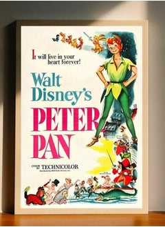 1953 Walt Disneys Peter Pan Movie Canvas Poster, Wall Art Decor, Home Decor, No Frame