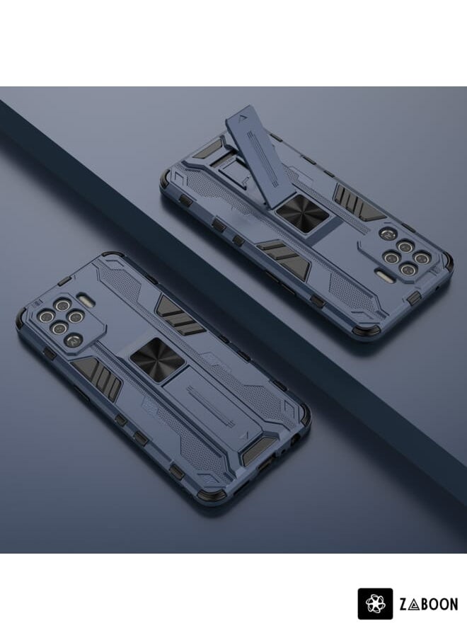 Green Tiger - Protective Case For OPPO A94 Supersonic PC + TPU Shock-proof Protective Case with Holder - Image 1