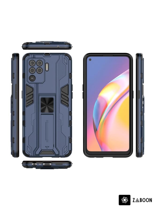 Green Tiger - Protective Case For OPPO A94 Supersonic PC + TPU Shock-proof Protective Case with Holder - Image 1