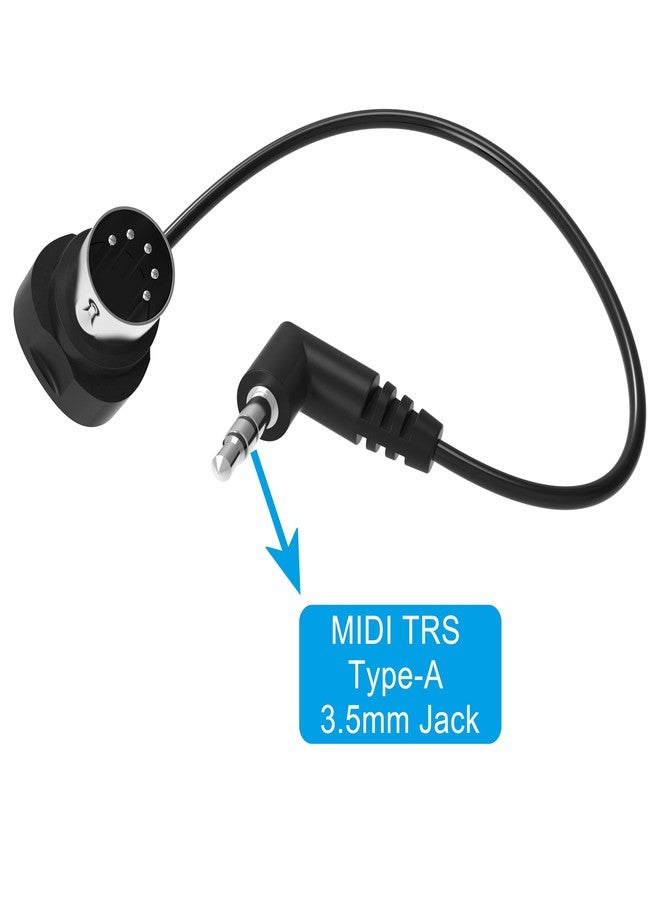 FORE TRS 3.5mm MIDI Cable 2-Pack 1-FT / 30CM Type-A TRS 3.5mm to MIDI 5 Pin Din Cable with Ultra-Small Plugs for Tight Space 2-Pack 1-FT / 30CM - Image 4