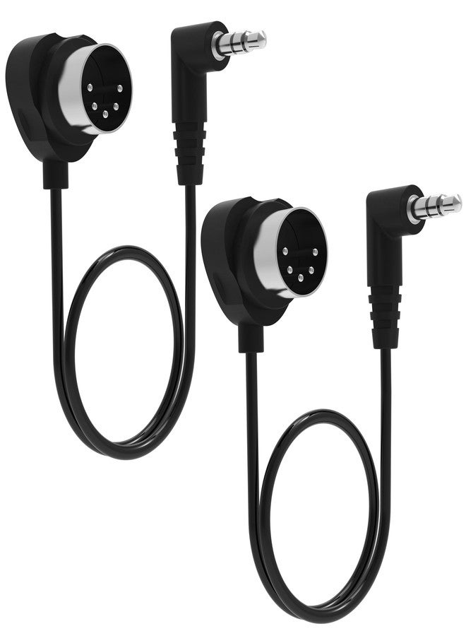 FORE TRS 3.5mm MIDI Cable 2-Pack 1-FT / 30CM Type-A TRS 3.5mm to MIDI 5 Pin Din Cable with Ultra-Small Plugs for Tight Space 2-Pack 1-FT / 30CM - Image 1