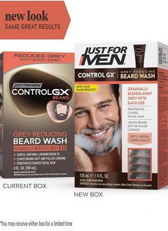 Just For Men Control GX Grey Reducing Beard Wash Shampoo, Gradually Colors Mustache and Beard  - Image 2