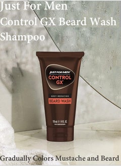 Just For Men Control GX Grey Reducing Beard Wash Shampoo, Gradually Colors Mustache and Beard  - Image 4