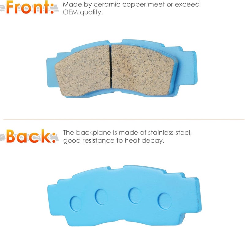 ISEYEC Front & Rear Ceramic Brake Pads Set for Yamaha YXZ 1000 R - Image 2