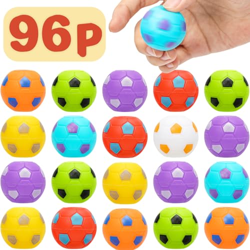 AZEN 96 Pcs Soccer Party Favors for Kids 48 812 Mini Fidget Spinners Soccer Ball Toys Goodie Bags Stuffers for Birthday Treasure Box Toys for Classroom Return Gifts for Kids - Image 1