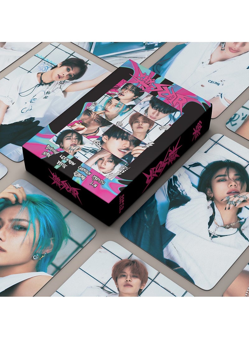 55 قطعة من بطاقات LOMO الخاصة بفرقة StrayKids RockStar، ألبوم تهنئة موسم 2025، بطاقات صور SKZ صغيرة، ملصقات أعضاء K-POP، ألبومات قصاصات، بطاقة SKZOO ATE صغيرة - Image 2