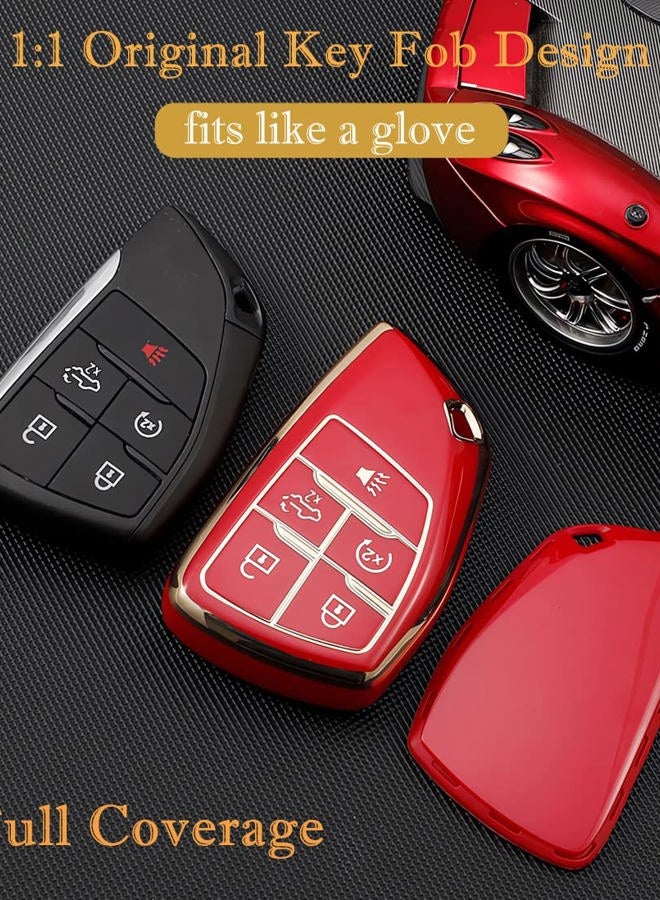 Cacacar Key Fob Cover for Ford with Keychain Explorer Edge Expedition Flex Focus Taurus Lincoln MKS MKT MKX Premium Soft TPU Full Protection Case Holder (Black) - Image 5