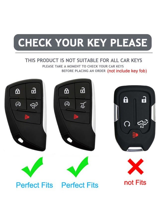 Cacacar Key Fob Cover for Ford with Keychain Explorer Edge Expedition Flex Focus Taurus Lincoln MKS MKT MKX Premium Soft TPU Full Protection Case Holder (Black) - Image 2