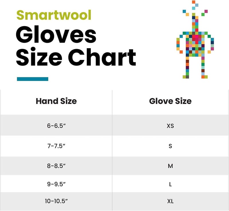 Smartwool Merino Wool Touchscreen Gloves for Men and Women - Black, Small - Image 3