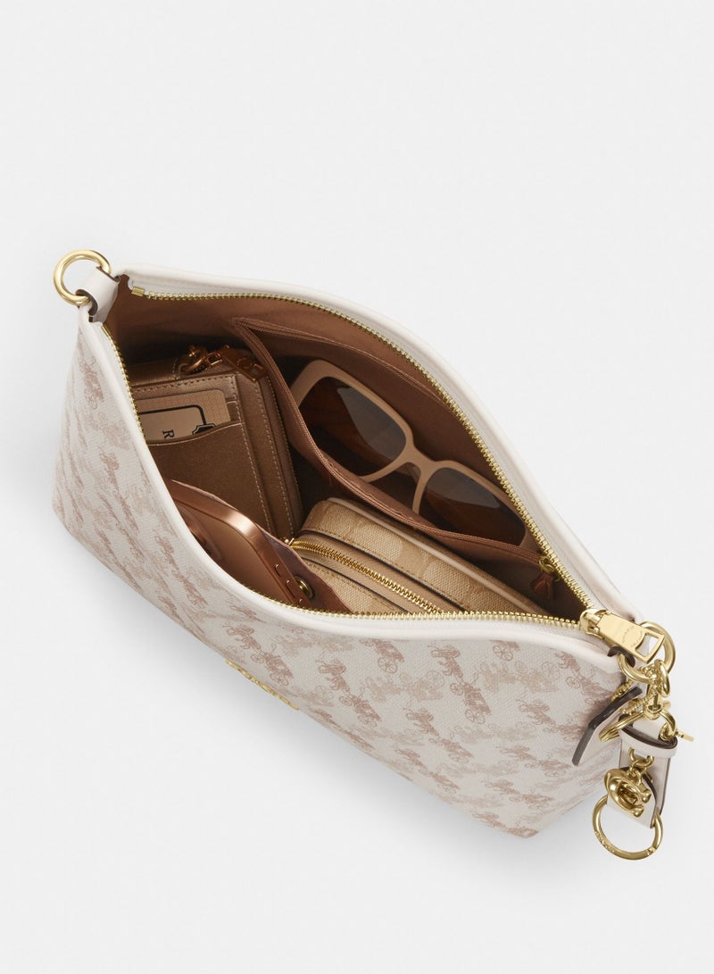 Coach Laurel 31 handbag, off-white, large-capacity shoulder bag, can be carried on the shoulder or crossbody - Image 4