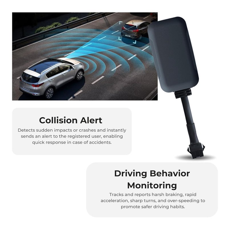 FETACA ® EC08 Wired Hidden GPS Tracker with Real-Time Live Location Tracking with More Than 20+ Features, AI Alerts - Engine On/Off for Car & Bike, Free 1-Month 4G Data SIM and Software Subscription - Image 3