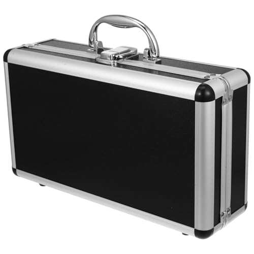 Hemobllo Aluminum Tool Box 11x6x3In Lockable FoamLayer Case for Organized Tools Medicine Accessories Portable Carry Handle for Home Office Workshop - Image 1