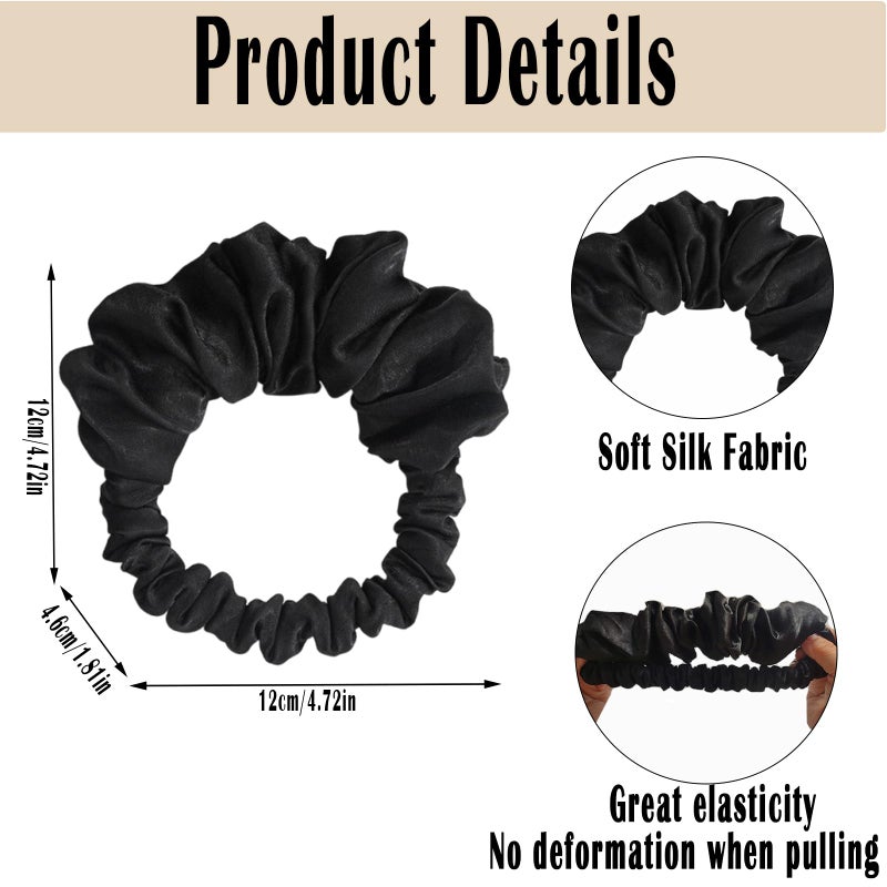 Foaryoer Overnight Hair Curlers for Long Hair | No Heat Curl Wrap with Soft Scrunchie (Black) - Image 2