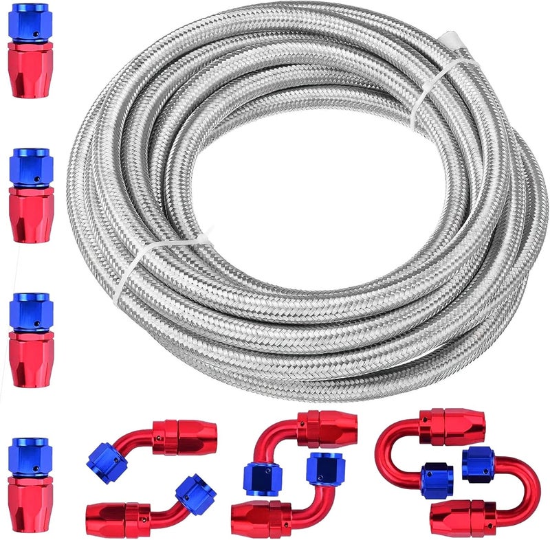 Partschoice 20FT 6AN PTFE Fuel Line Kit with 10pcs Teflon Fittings - Image 1