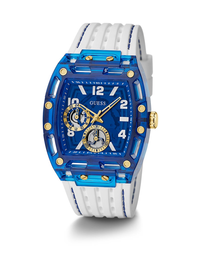 GUESS Mens White Blue Multi-function Watch - GW0499G6 - Image 2