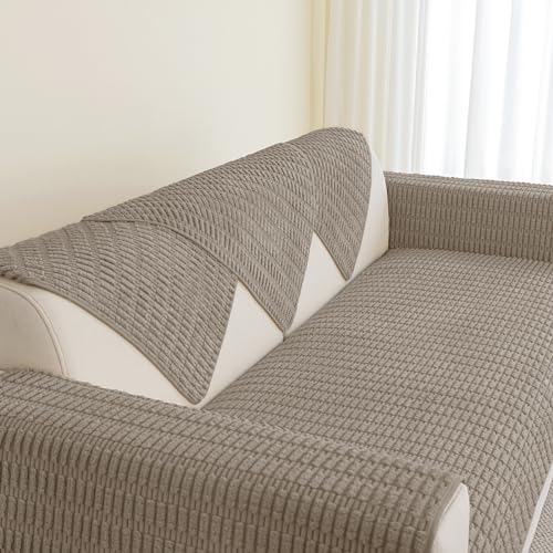 Muamar Couch Arm Covers Chair Arm Covers, Non Slip Sofa Arm Covers, Armrest Covers for Sofa, Furniture Covers Couch Protector Set of 2pcs (26x26inch, Brown) - Image 4