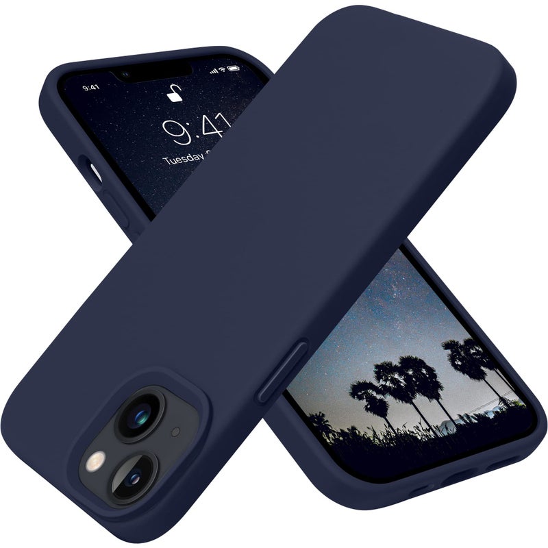 OTOFLY Designed for iPhone 13 Phone Case, Silicone Shockproof Slim Thin Phone Case for iPhone 13 6.1 inch (Midnight Blue) - Image 1