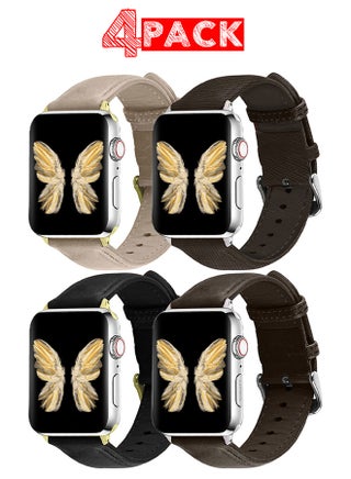 4 Pack For Apple Watch Band 38mm/40mm/41mm Leather Band Buckle Strap Wristband Compatible with Apple watch series 7/6/5/4/3/2/1/SE - pzsku/Z5A17E097441530EE2DDEZ/45/_/1715865362/c83c1381-b8cf-461e-9c38-1fa9490ce4b1