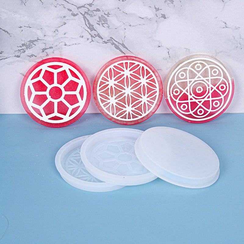 Silicone Molds Coaster Making Molds Diy Craft Tools Cup Mat Home Decoration 3Pcs - Image 5