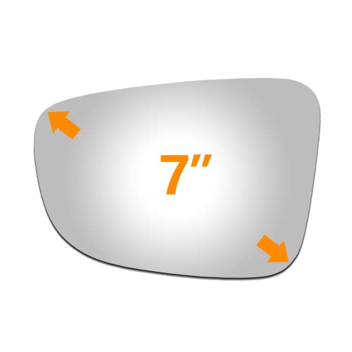 WLLW Mirror Glass for 2014-2018 Mazda 3 2016 Scion iA 2017-2018 Toyota Yaris ia Driver Side only Left Flat Replacement Glass with Adhesive - Image 3