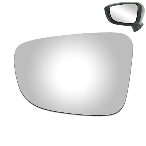 WLLW Mirror Glass for 2014-2018 Mazda 3 2016 Scion iA 2017-2018 Toyota Yaris ia Driver Side only Left Flat Replacement Glass with Adhesive - Image 1