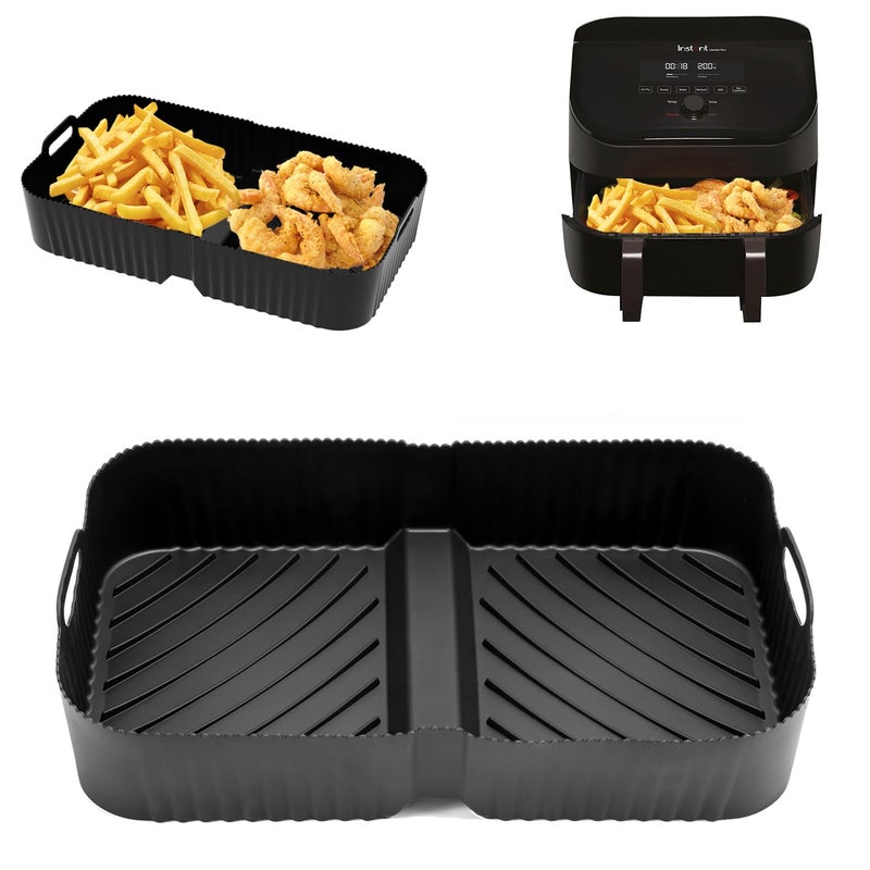 Reusable Air Fryer Liners for Instant VersaZone 85L Air Fryer Silicone Liners Reusable Air Fryer Inserts Air Fryer Accessories Compatible with Instant VersaZone Dual Air Fryer 85L
