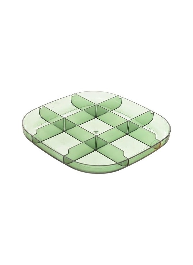 Generic Jewelry Storage Box, Layer Jewelry Organizer, Jewelry Organizer for Necklaces, Earrings, Rings, Bracelets 15 * 15 * 7.5cm - Clear Green Ld-1003  - Image 2