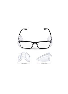Y&D Side Shields for Eyeglasses Transparent Prescription Glasses, Safety For Glasses,Slip on Clear Shields,Fits Small to Medium Frames Protect(4 Pairs)  - Image 2