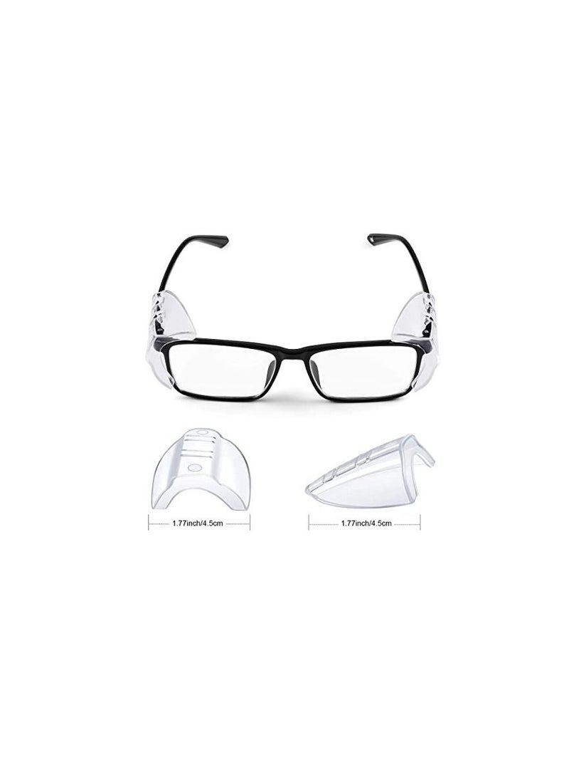 Y&D Side Shields for Eyeglasses Transparent Prescription Glasses, Safety For Glasses,Slip on Clear Shields,Fits Small to Medium Frames Protect(4 Pairs)  - Image 2