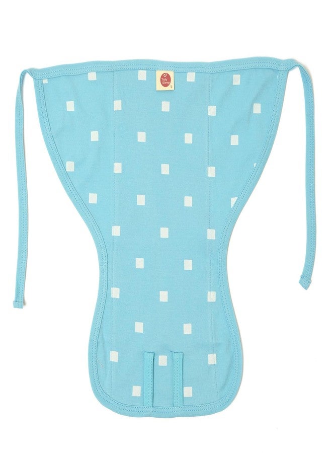 TIDY SLEEP Waterproof Baby Dry Sheet with Jersey Cotton Cloth Nappy Combo for New Born Blue Small (Polka Blue) - Image 3