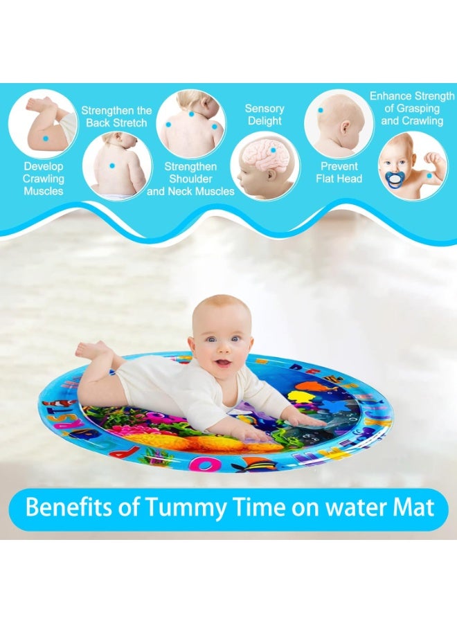 Tummy Time Water Mat, Inflatable Sensory Play Mat for Babies 3-12 Months, Developmental Activity Gym for Infants, Toddler Baby Gift - Image 5