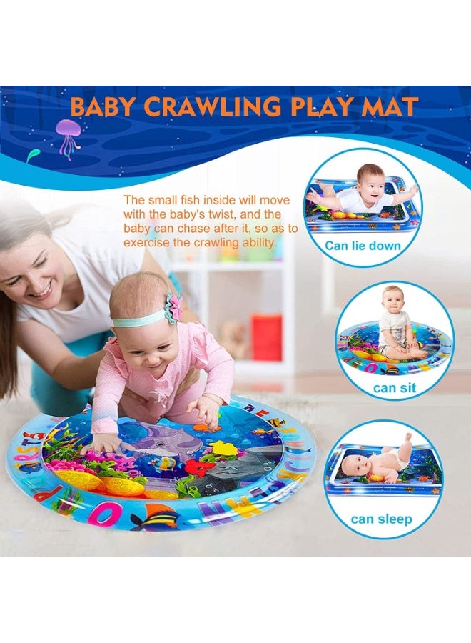 Tummy Time Water Mat, Inflatable Sensory Play Mat for Babies 3-12 Months, Developmental Activity Gym for Infants, Toddler Baby Gift - Image 4