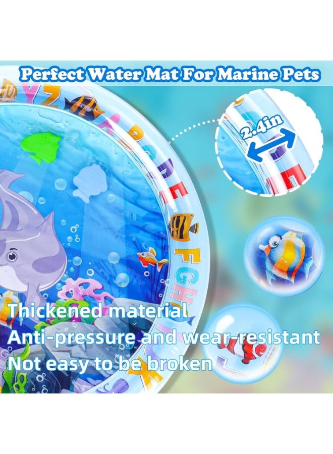 Tummy Time Water Mat, Inflatable Sensory Play Mat for Babies 3-12 Months, Developmental Activity Gym for Infants, Toddler Baby Gift - Image 2