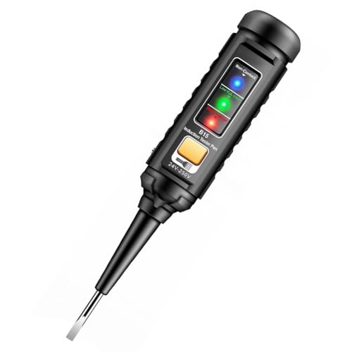 Serplex® Voltage Multimeter Pen with Light, 3-Color Indicator Light & Sound Alarm, Live Wire Detection, Voltage Pen with Slotted Probe, Battery Operated Non-Contact Voltmeter, No Battery Included - Image 1