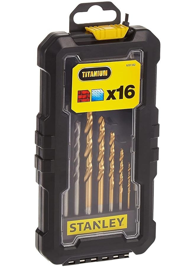 Stanley - Cordless Hammer Drill 12V 1.5Ah Li Ion Battery + 16 Pieces Drill And Screwdriver Bits Set Sch121S2Kme1 B5 - Image 1