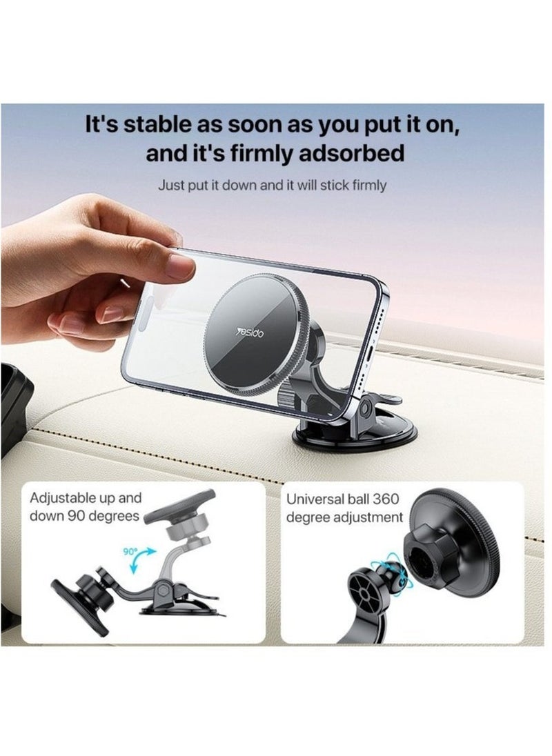 Yesido C177 Mini Suction Cup Type Magsafe Magnetic Car Holder - Image 4