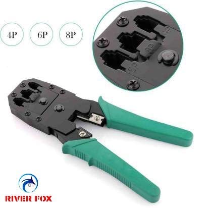 Hetkrishi Modular Crimping Tool LAN Cable Wire Cutter Stripper Plier for Cat5 Cat5e RJ45 RJ1 Telephone Electric Wire Ethernet Network LAN ADSL - Image 2