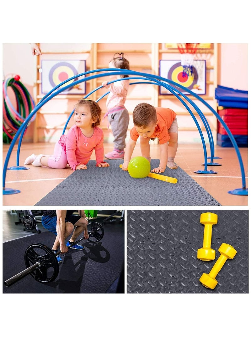 12pcs Arabest Foam Flooring Tiles Eva Foam Mats Interlocking Foam Tiles 1.2cm Thickness Baby Play Mat Foam Exercise Mat for Home Workout 30x30cm