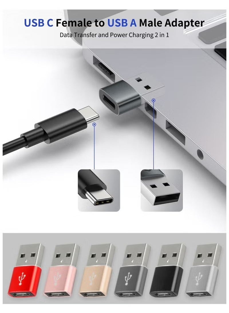 2-Piece Type-C to USB-A Converter OTG Adapter Set – USB 3.0 Technology, Supports Data Transfer & Charging – Compatible with Smartphones, Tablets, and Laptops – Black - Image 2