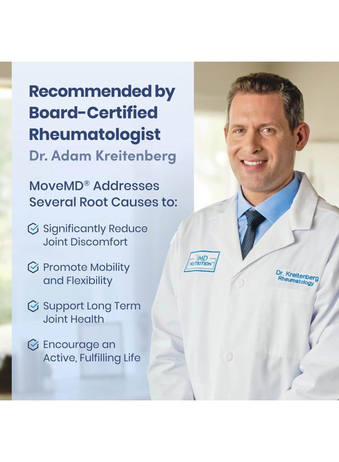 1MD Nutrition MoveMD - Health Supplement for Joint Discomfort & Support - Our Collagen Pills are Skillfully Formulated for Women & Men w/Hyaluronic Acid & Astaxanthin - Image 2