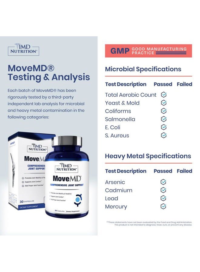1MD Nutrition MoveMD - Health Supplement for Joint Discomfort & Support - Our Collagen Pills are Skillfully Formulated for Women & Men w/Hyaluronic Acid & Astaxanthin - Image 5