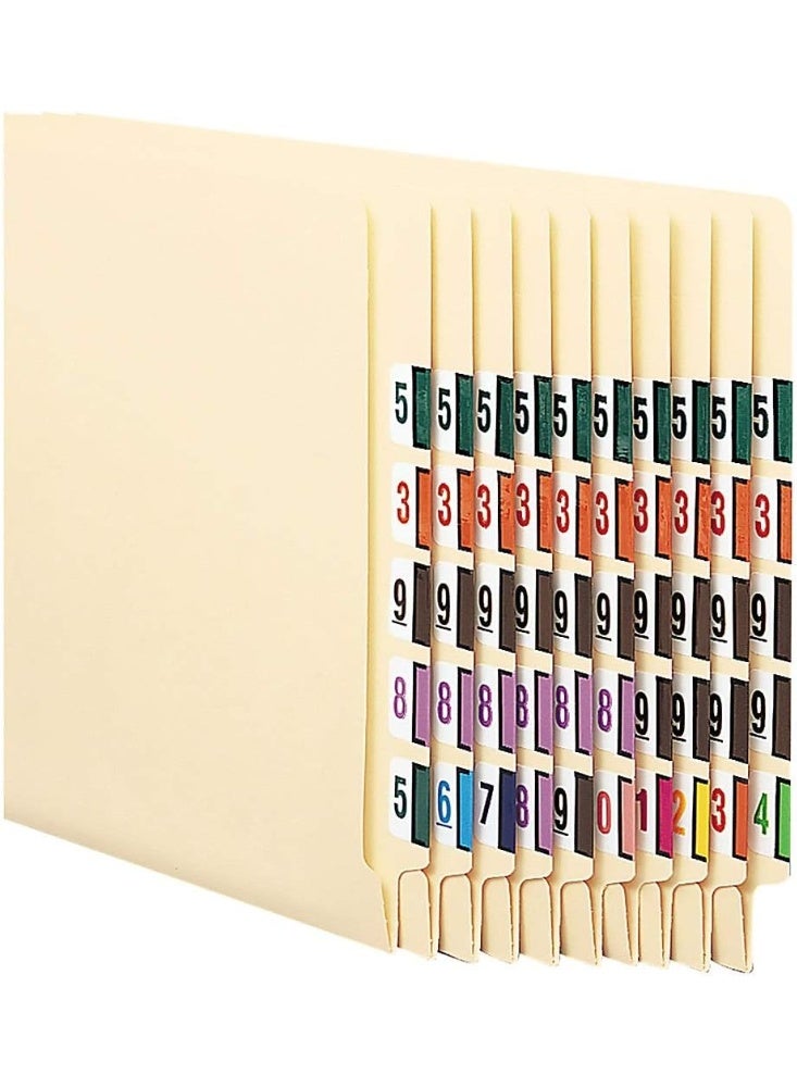 Smead Smead BCCRN Bar-Style Color-Coded Numeric Label, 8, Label Roll, Lavender, 500 Labels per Roll (67378)  - Image 3